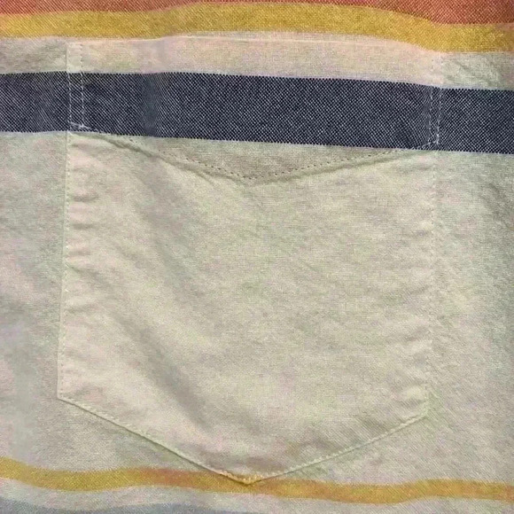 American Eagle Men’s Seriously Soft Striped Button up shirt size XL 100% Cotton - Picture 7 of 9